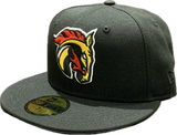 Men's Calgary Wranglers Black Custom Logo New Era 59fifty Fitted Hat Cap - AHL Hockey