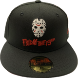 Friday the 13th Jason Voorhees Hockey Mask New Era 59Fifty Fitted Hat - Black