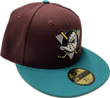 Men's New Era Purple/Teal Anaheim Ducks NHL Custom Two-Tone 59FIFTY Fitted Hat