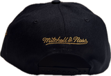 Men's Toronto Blue Jays MLB Mitchell & Ness Fashion Basic Black Gold Snapback Hat