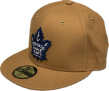 Men's New Era Light Bronze Toronto Maple Leafs NHL Hockey Custom 59FIFTY Fitted Hat