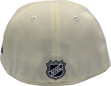 Men's New Era Toronto Maple Leafs Carlton The Bear NHL Hockey Custom 59FIFTY Fitted Hat - Chrome/Navy