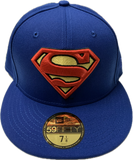 Superman Man of Steel DC Comics New Era 59Fifty Fitted Hat - Royal Blue