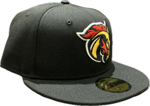 Men's Calgary Wranglers Black Custom Logo New Era 59fifty Fitted Hat Cap - AHL Hockey