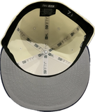 Men's New Era Toronto Maple Leafs Carlton The Bear NHL Hockey Custom 59FIFTY Fitted Hat - Chrome/Navy