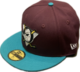 Men's New Era Purple/Teal Anaheim Ducks NHL Custom Two-Tone 59FIFTY Fitted Hat