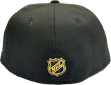 Men's New Era  Toronto Maple Leafs Black on Gold NHL Hockey Custom 59FIFTY Fitted Hat