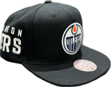 Men's Edmonton Oilers NHL Mitchell & Ness Playoff Win Day to Day Snapback Hat