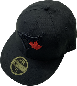 Toronto Blue Jays New Era 59fifty Fitted Custom Black Hat Red Leaf Low Profile Hat Cap