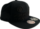 Men's Toronto Raptors NBA Mitchell & Ness Historical Black on Black Snapback Hat - Original Fit