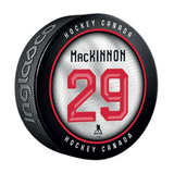 2026 Team Canada Olympics Inglasco Player Jersey Souvenir Hockey Puck - Nathan MacKinnon - Bleacher Bum Collectibles