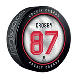 2026 Team Canada Olympics Inglasco Player Jersey Souvenir Hockey Puck - Sidney Crosby - Bleacher Bum Collectibles