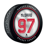 2026 Team Canada Olympics Inglasco Player Jersey Souvenir Hockey Puck - Connor McDavid - Bleacher Bum Collectibles