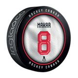 2026 Team Canada Olympics Inglasco Player Jersey Souvenir Hockey Puck - Cale Makar - Bleacher Bum Collectibles