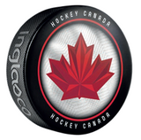 2026 Team Canada Olympics Inglasco Player Jersey Souvenir Hockey Puck - Macklin Celebrini - Bleacher Bum Collectibles