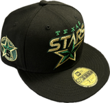 Men's Texas Stars Black Custom Logo New Era 59fifty Fitted Hat Cap - AHL Hockey