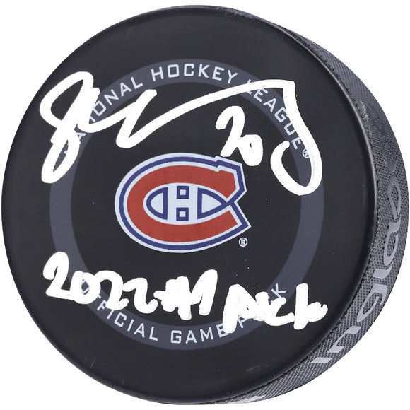 Juraj Slafkovsky Montreal Canadiens Autographed Official Game Puck with 