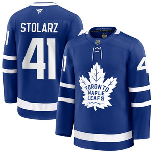 Men's Toronto Maple Leafs Anthony Stolarz Fanatics Blue Home Premium Jersey