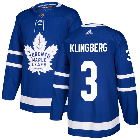 Men's Toronto Maple Leafs John Klingberg adidas Blue Authentic Player Hockey Jersey