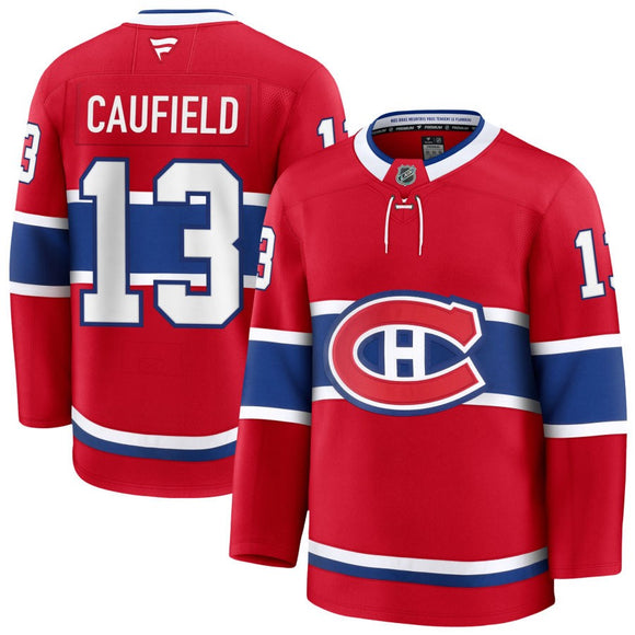 Men's Montreal Canadiens Fanatics Red Home Premium NHL Hockey Jersey - Cole Caufield