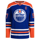 Men's Edmonton Oilers Connor McDavid adidas Royal Home Primegreen Authentic Pro Player Jersey
