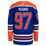 Men's Edmonton Oilers Connor McDavid adidas Royal Home Primegreen Authentic Pro Player Jersey