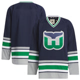 Men's Hartford Whalers Adidas Navy Team Classic NHL Hockey Jersey