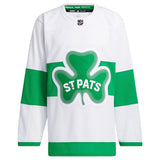 Men's Toronto Maple Leafs adidas White St. Patricks Alternate Primegreen Authentic Jersey