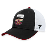 Men's Arizona Coyotes Fanatics Branded Black 2023 NHL Draft On Stage Trucker Adjustable Hat