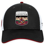 Men's Arizona Coyotes Fanatics Branded Black 2023 NHL Draft On Stage Trucker Adjustable Hat