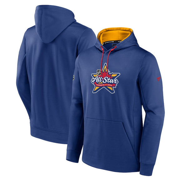 Men's Fanatics Branded Blue 2024 NHL All-Star Game Event Logo Pullover Hoodie