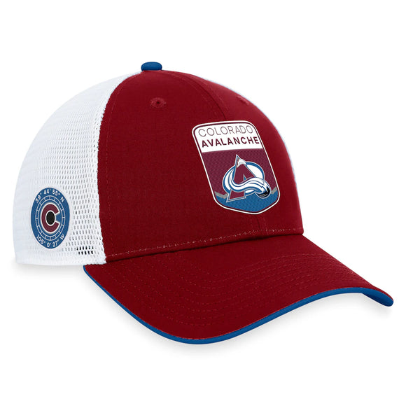 Men's Colorado Avalanche Fanatics Branded Burgundy 2023 NHL Draft On Stage Trucker Adjustable Hat
