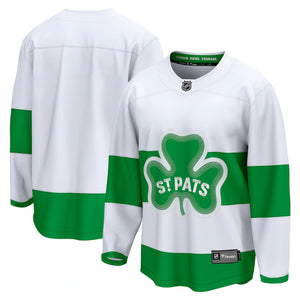 Men's Toronto Maple Leafs Fanatics Branded White St. Patricks Alternate Premier Breakaway Jersey