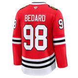 Men's Chicago Blackhawks Fanatics Red Home Premium NHL Hockey Jersey- Connor Bedard