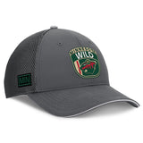 Men's Minnesota Wild Fanatics Gray Authentic Pro Home Ice Trucker Adjustable Hat