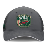 Men's Minnesota Wild Fanatics Gray Authentic Pro Home Ice Trucker Adjustable Hat