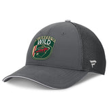 Men's Minnesota Wild Fanatics Gray Authentic Pro Home Ice Trucker Adjustable Hat