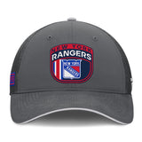 Men's New York Rangers Fanatics Gray Authentic Pro Home Ice Trucker Adjustable Hat