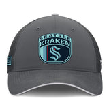 Men's Seattle Kraken Fanatics Gray Authentic Pro Home Ice Trucker Adjustable Hat