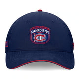 Youth Montreal Canadiens Fanatics Navy 2024 NHL Draft On Stage Trucker Adjustable Hat