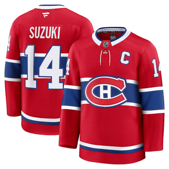 Men's Montreal Canadiens Fanatics Red Home Premium NHL Hockey Jersey - Nick Suzuki