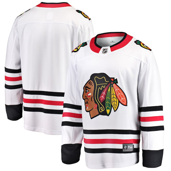 Men's Fanatics White Chicago Blackhawks Breakaway Away Blank Player Jersey
