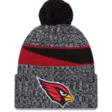 Men's New Era Black Arizona Cardinals 2023 Sideline Cuffed Knit Hat With Pom