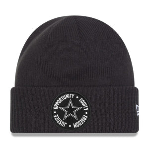 Dallas Cowboys NFL Football New Era 2022 Inspire Change Cuffed Knit Hat - Black