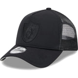 Las Vegas Raiders New Era All Day A-Frame Trucker 9FORTY Adjustable Hat - Black