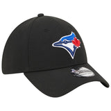 Men's Toronto Blue Jays New Era Black Logo 39THIRTY Flex Hat - 3 Sizes