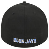 Men's Toronto Blue Jays New Era Black Logo 39THIRTY Flex Hat - 3 Sizes
