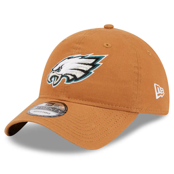 Men's New Era Brown Philadelphia Eagles Main Core Classic 2.0 9TWENTY Adjustable Hat