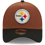 Pittsburgh Steelers New Era Harvest A-Frame 9FORTY Adjustable Hat - Brown