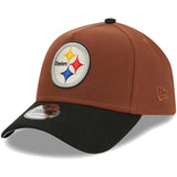 Pittsburgh Steelers New Era Harvest A-Frame 9FORTY Adjustable Hat - Brown
